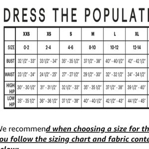 dress the population size chart